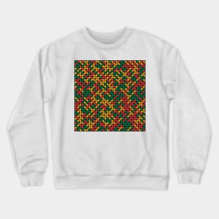Metaballs Pattern (Rasta Colours) Crewneck Sweatshirt